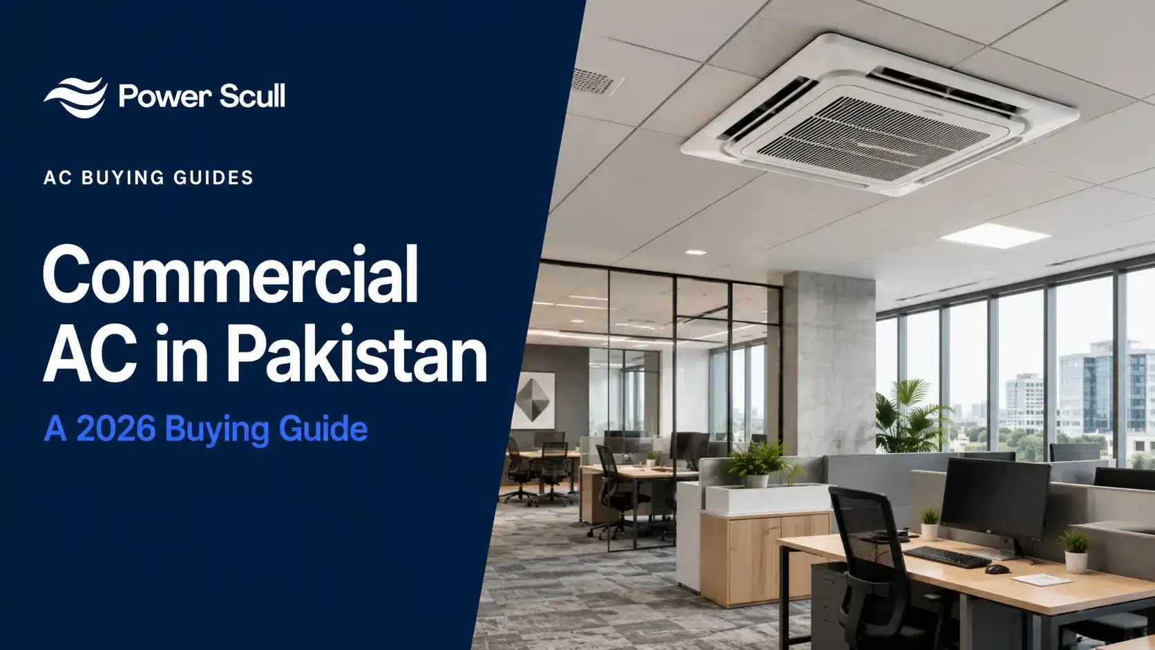 Commercial AC systems installed in a Pakistani office and showroom
